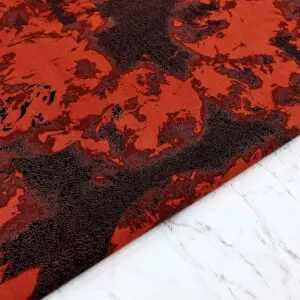 Kırmızı Batik Desenli Viskon Kumaş 197