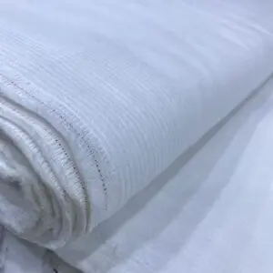 Beyaz Fitilli Kadife Kumaş 15 Beyaz Fitilli Kadife Kumaş 15
