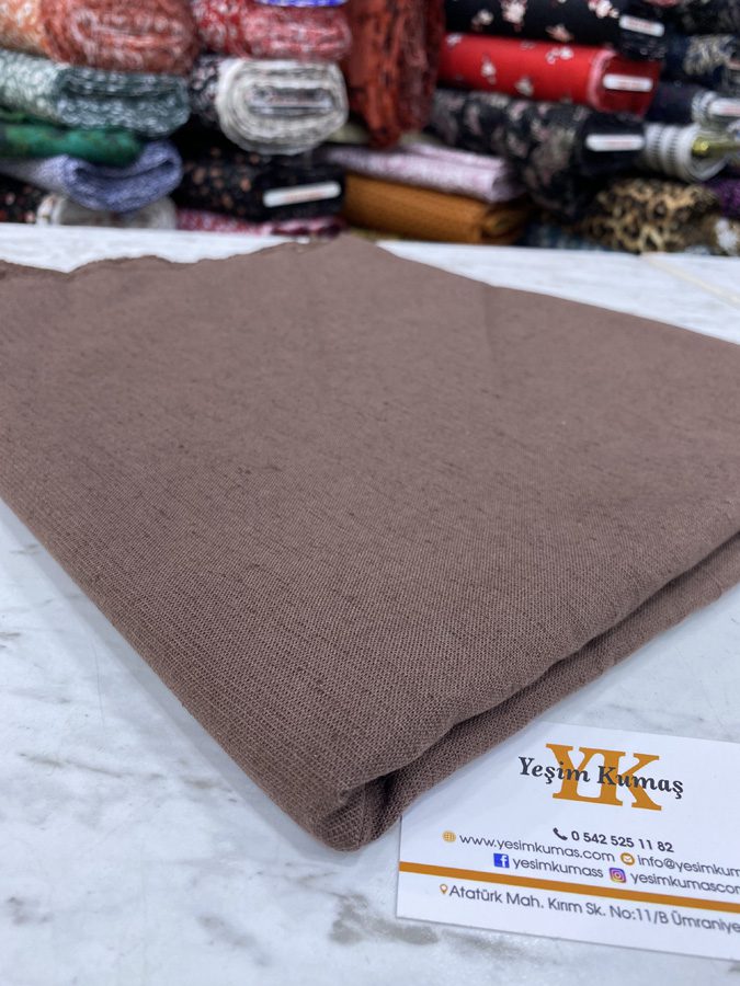 Kahverengi Ham Keten Kumaş 34 Kahverengi Ham Keten Kumaş 34