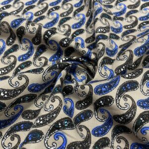 Şal Desenli Tensel Poplin Kumaş 152
