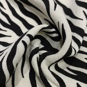 Zebra Desenli Maroken Krep Kumaş 73 Zebra Desenli Maroken Krep Kumaş 73