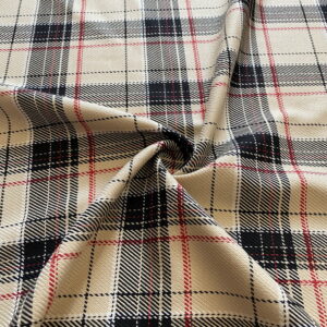 Bej Kareli Flanel Kumaş 65