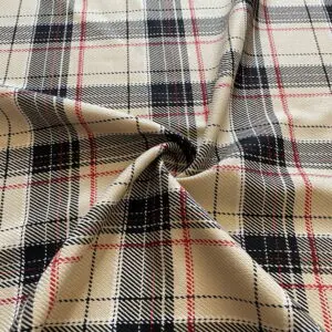 Bej Kareli Flanel Kumaş 65