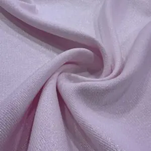 Toz Pembe Simli Brokar Kumaş 04