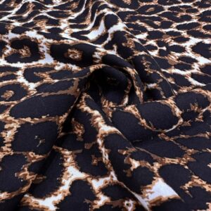 Leopar Desen Pamuk Viskon