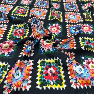 Dolce Gabbana Patchwork Desen Jorjet Krep Kumaş Dolce Gabbana Patchwork Desen Jorjet Krep Kumaş