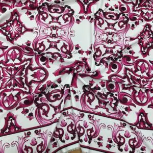 Dolce Gabbana Pembe Jorjet Krep Kumaş