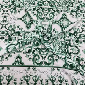 Dolce Gabbana Yeşil Jorjet Krep Kumaş