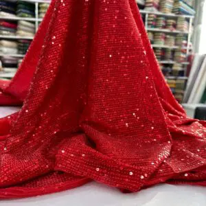 Kırmızı Zara Payet Kumaş