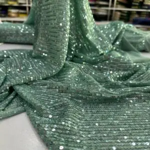Mint Yeşili Zara Payet Kumaş