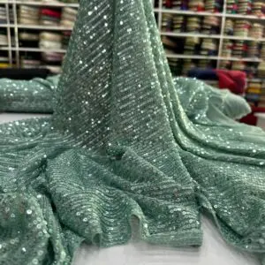 Mint Yeşili Zara Payet Kumaş