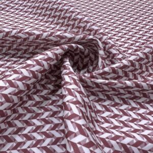Pembe Geometrik Desen Pamuk Poplin Kumaş