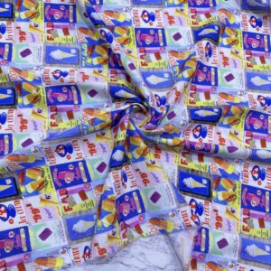 Pop Art Desen Pamuk Poplin Kumaş