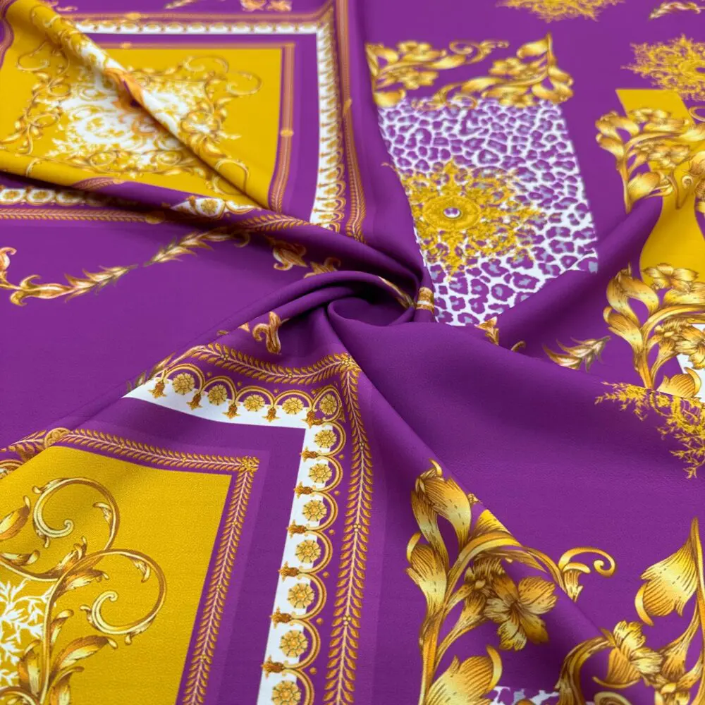Versace Mor Jorjet Krep Kumaş Versace Mor Jorjet Krep Kumaş
