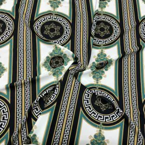 Versace Siyah Jorjet Krep Kumaş