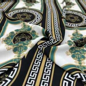 Versace Siyah Jorjet Krep Kumaş Versace Siyah Jorjet Krep Kumaş