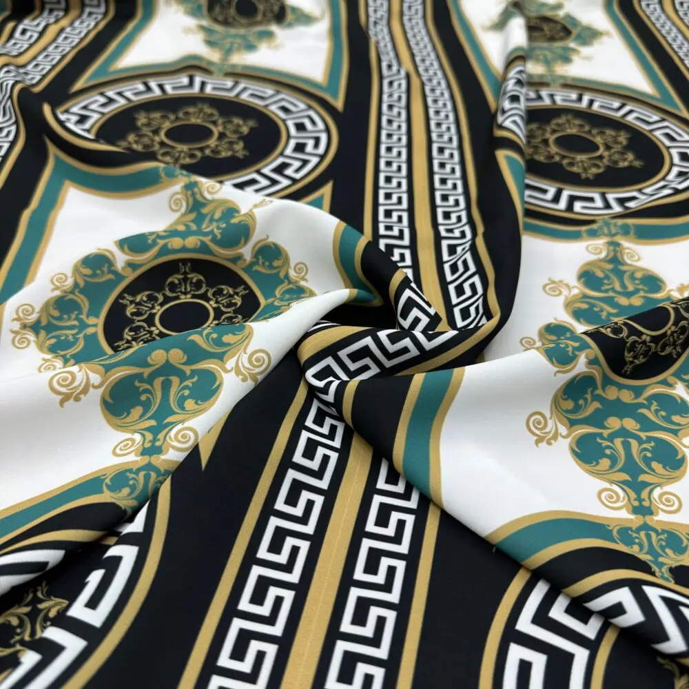 Versace Siyah Jorjet Krep Kumaş Versace Siyah Jorjet Krep Kumaş