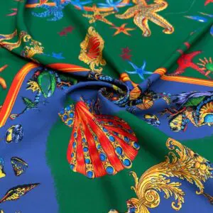 Versace Yeşil Deniz Kabuğu Jorjet Krep Kumaş Versace Yeşil Deniz Kabuğu Jorjet Krep Kumaş