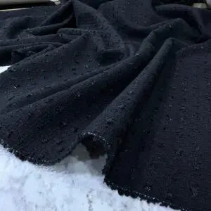 Siyah Simli Şanel Kumaş